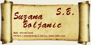 Suzana Boljanić vizit kartica